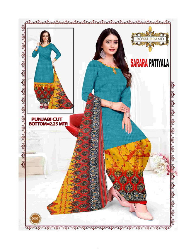 Royal Sarara Patiyala 1 Indo Casual Daily Wear Printed Cotton Dress Material Collection